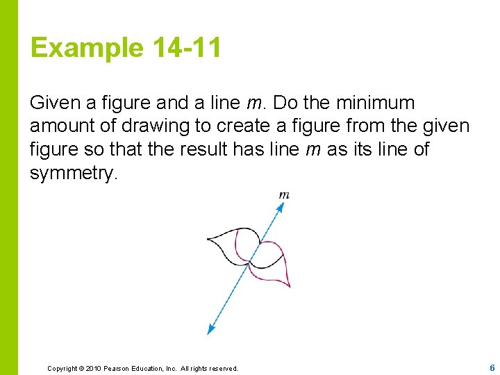 Example 14 -11 Given a figure and a line m. Do the minimum amount