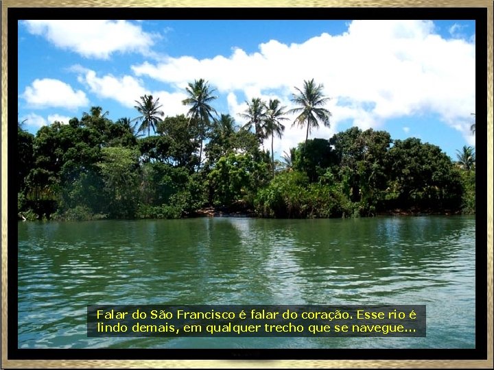 Falar do São Francisco é falar do coração. Esse rio é lindo demais, em