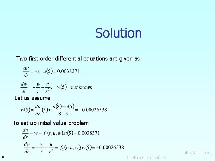 Solution Two first order differential equations are given as Let us assume To set