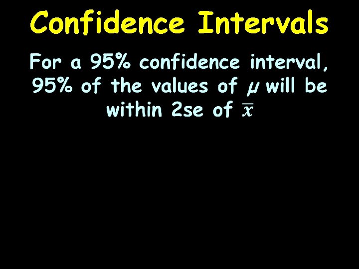 Confidence Intervals 