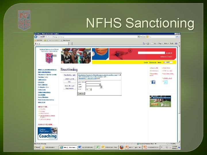 NFHS Sanctioning 