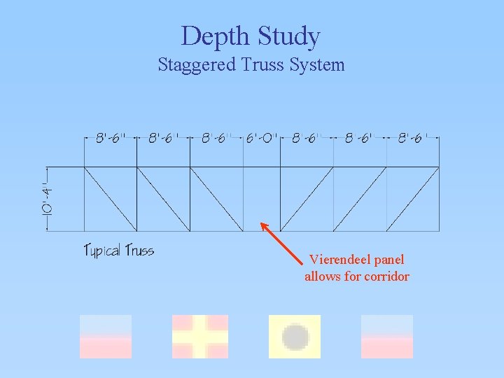 Depth Study Staggered Truss System Vierendeel panel allows for corridor 