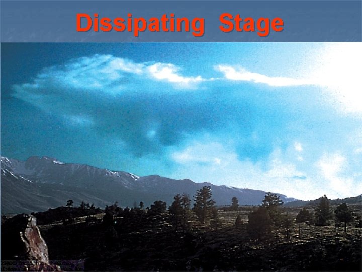 Dissipating Stage 