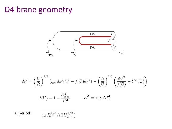 D 4 brane geometry period: 