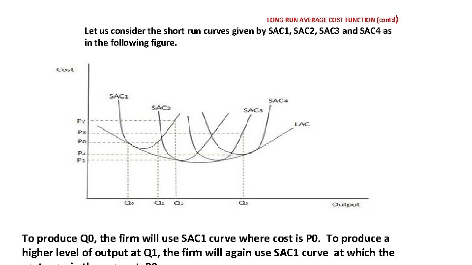 LONG RUN AVERAGE COST FUNCTION (contd) Let us consider the short run curves given