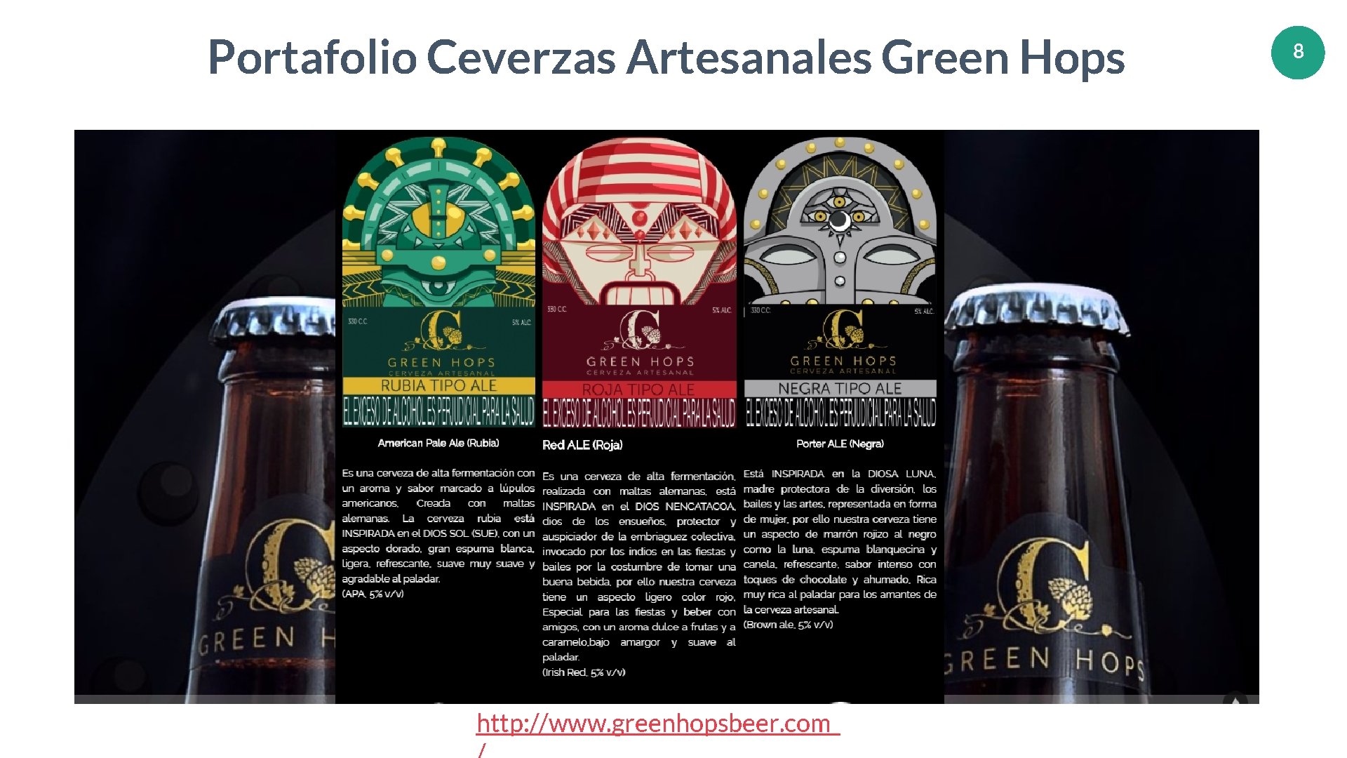 Portafolio Ceverzas Artesanales Green Hops http: //www. greenhopsbeer. com/ www. companyname. com © 2016