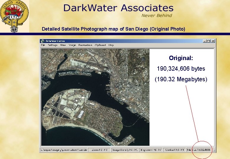 Detailed Satellite Photograph map of San Diego (Original Photo) Original: 190, 324, 606 bytes