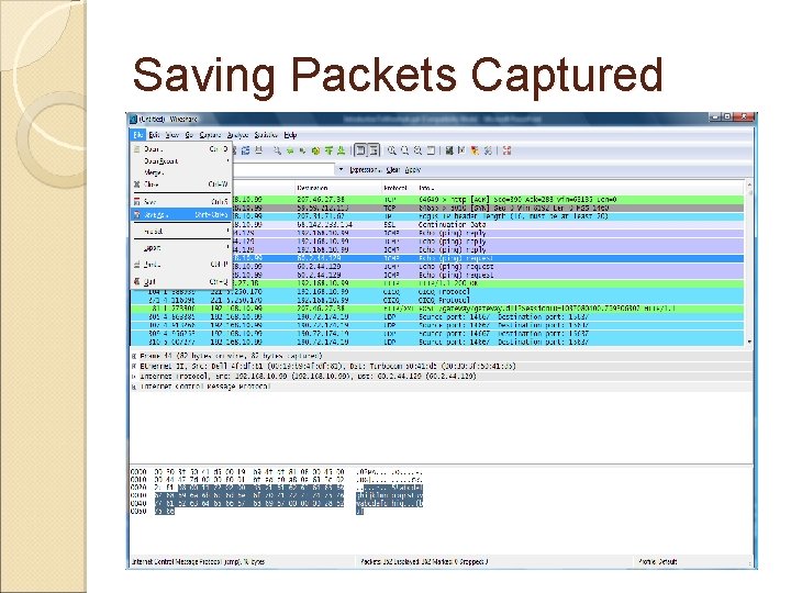 Saving Packets Captured 