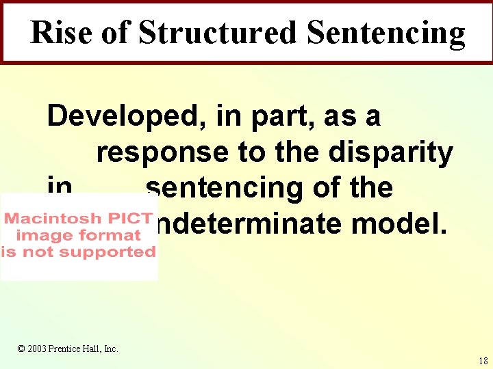 Rise Sentencing Riseof of. Structured Sentencing Developed, in part, as a response to the