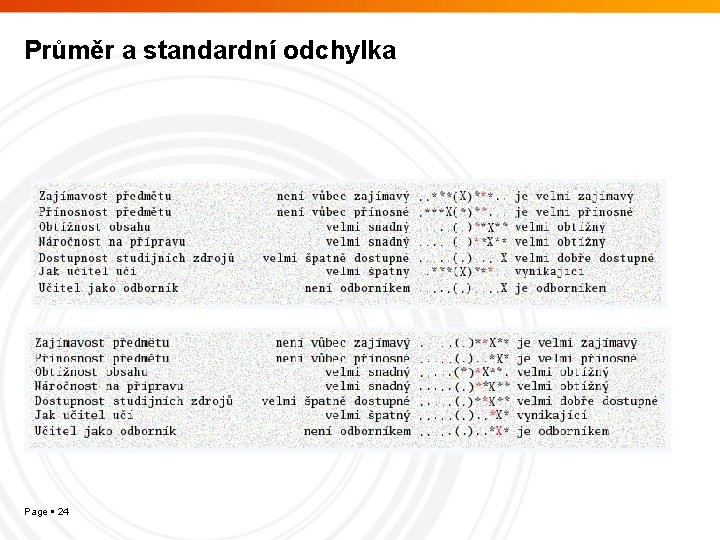 Průměr a standardní odchylka Page 24 