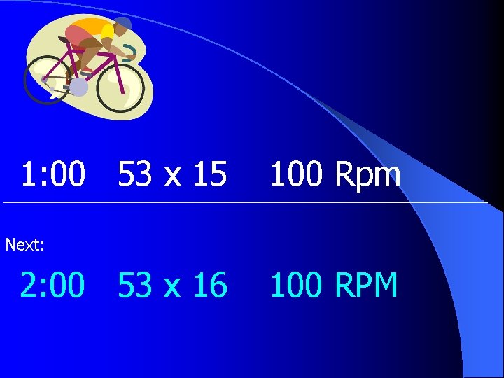 1: 00 53 x 15 100 Rpm Next: 2: 00 53 x 16 100