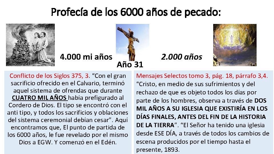 Profecía de los 6000 años de pecado: 4. 000 mi años Año 31 Conflicto