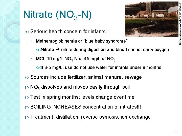 http: //wi. water. usgs. gov/pubs/FS-221 -95/p 2. gif Nitrate (NO 3 -N) Serious health