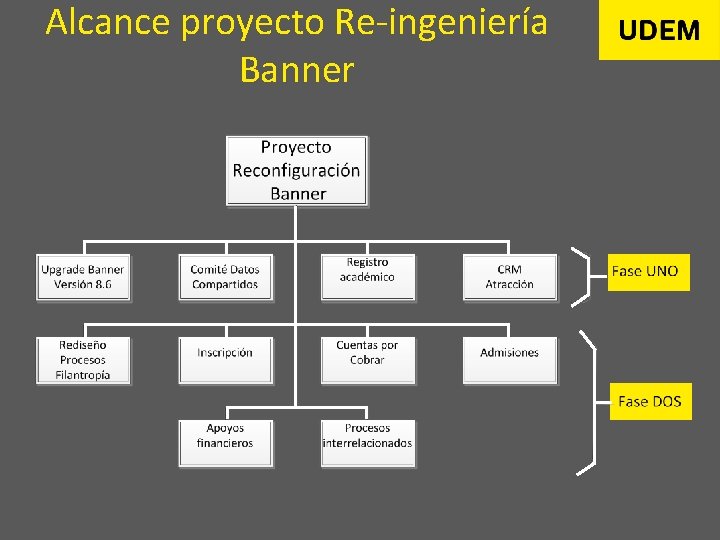 Alcance proyecto Re-ingeniería Banner 