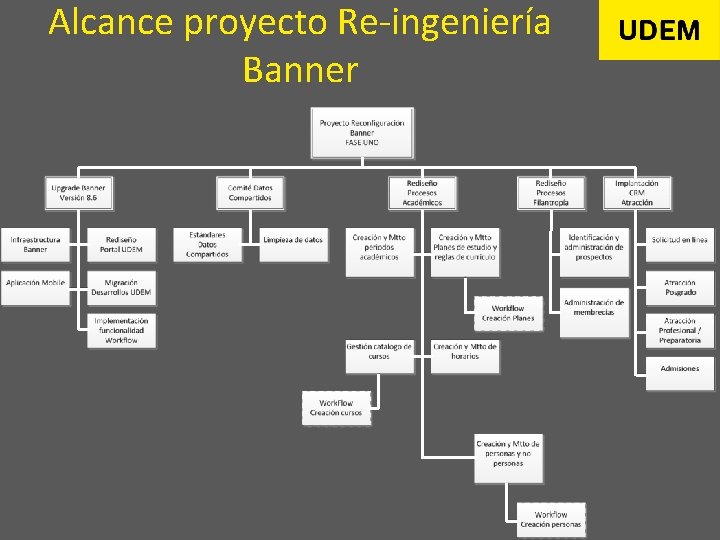 Alcance proyecto Re-ingeniería Banner 