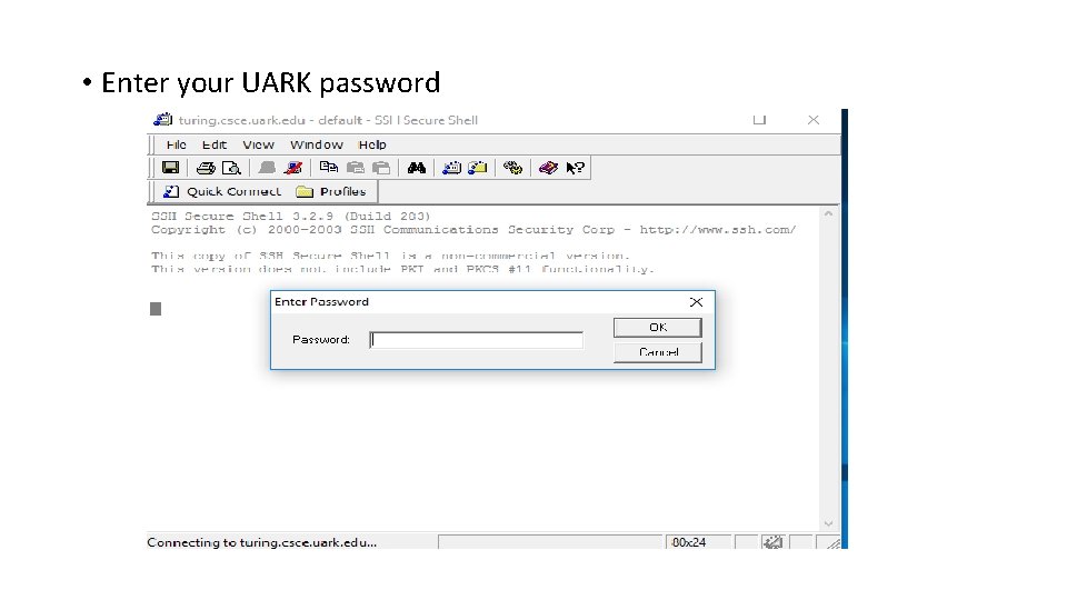  • Enter your UARK password 