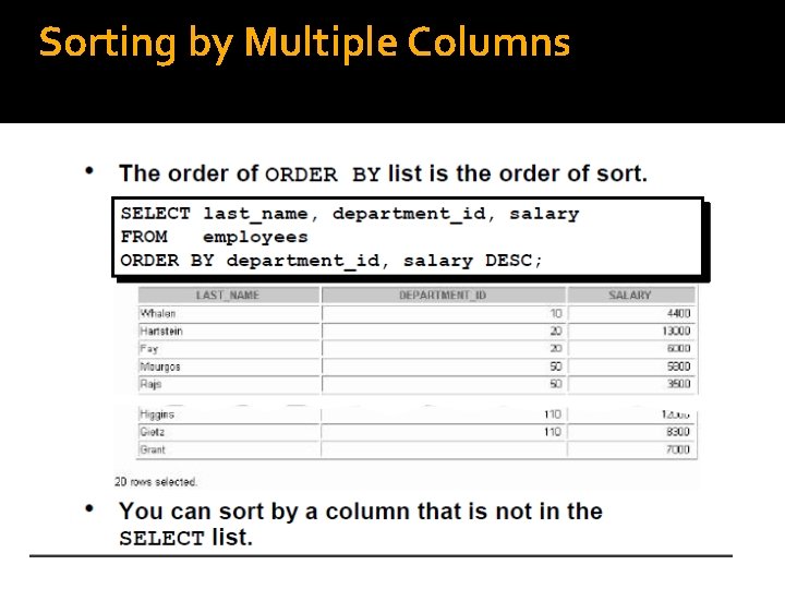 Sorting by Multiple Columns 