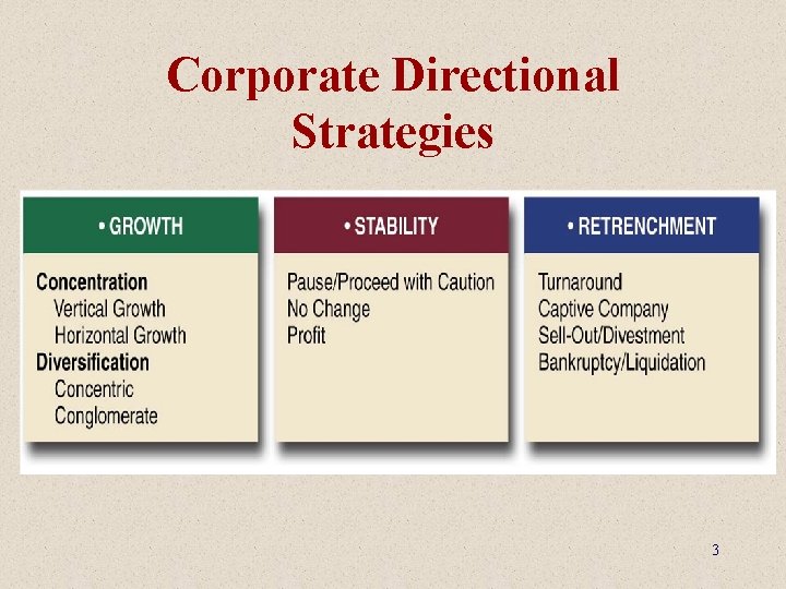 Corporate Directional Strategies 3 