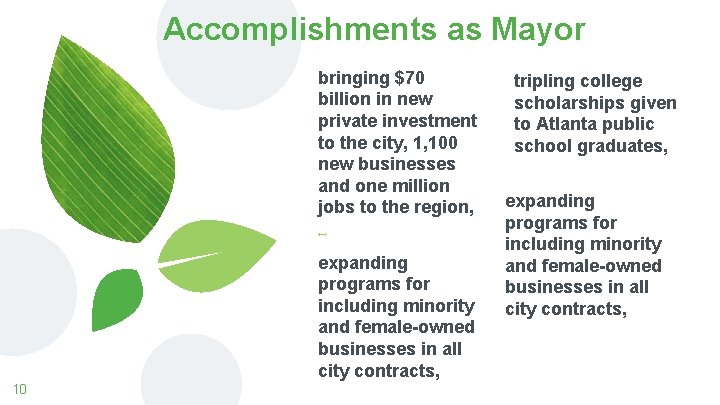 Accomplishments as Mayor bringing $70 billion in new private investment to the city, 1,