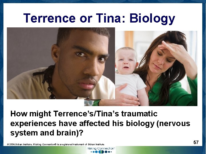 Terrence or Tina: Biology How might Terrence’s/Tina’s traumatic experiences have affected his biology (nervous