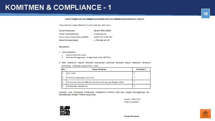 KOMITMEN & COMPLIANCE - 1 16 