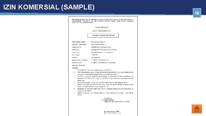 IZIN KOMERSIAL (SAMPLE) 18 