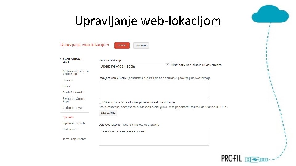 Upravljanje web-lokacijom 