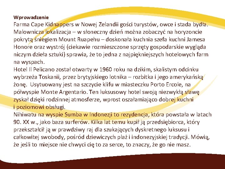 Wprowadzenie Farma Cape Kidnappers w Nowej Zelandii gości turystów, owce i stada bydła. Malownicza