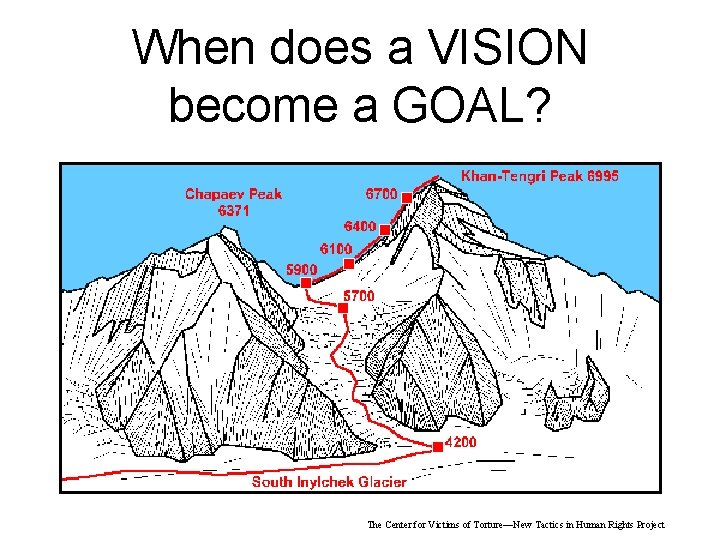When does a VISION become a GOAL? The Center for Victims of Torture—New Tactics