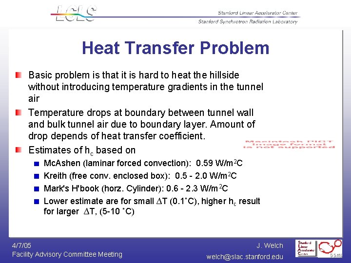 Heat Transfer Problem Basic problem is that it is hard to heat the hillside