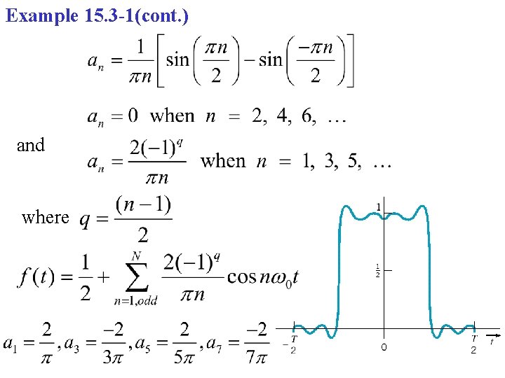 Example 15. 3 -1(cont. ) and where 