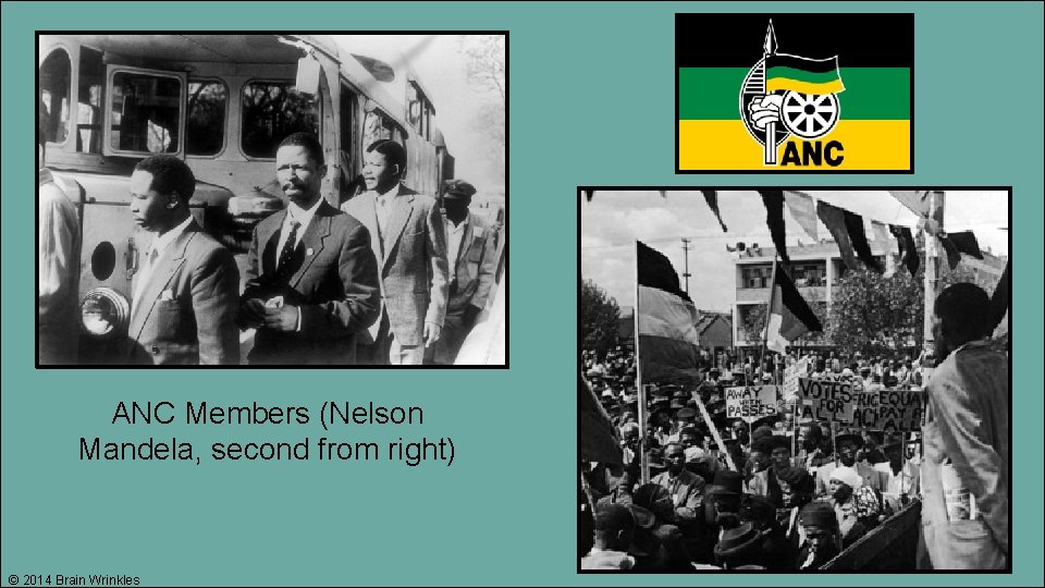 ANC Members (Nelson Mandela, second from right) © 2014 Brain Wrinkles ANC Members (Nelson Mandela, second from right) © 2014 Brain Wrinkles