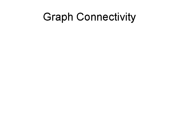 Graph Connectivity 