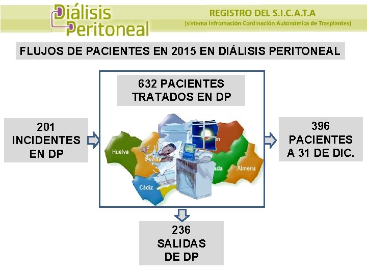 FLUJOS DE PACIENTES EN 2015 EN DIÁLISIS PERITONEAL 632 PACIENTES TRATADOS EN DP 396