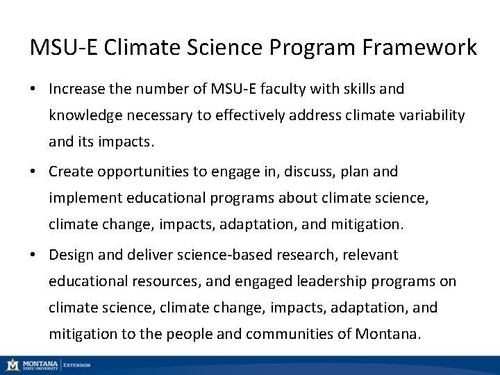 A Brief History of the MSU Extension Climate