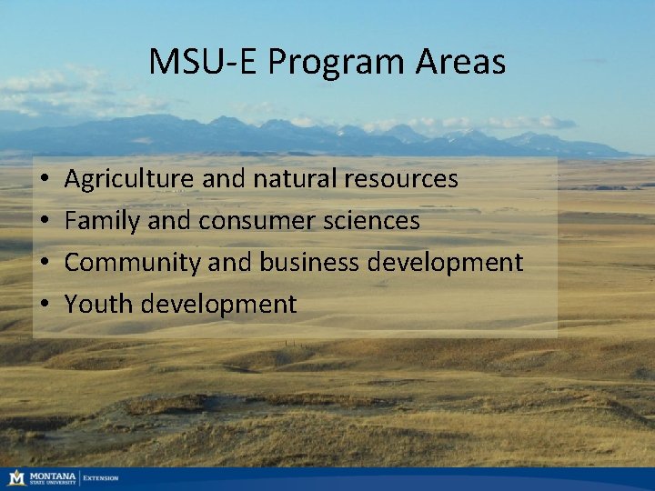 A Brief History of the MSU Extension Climate