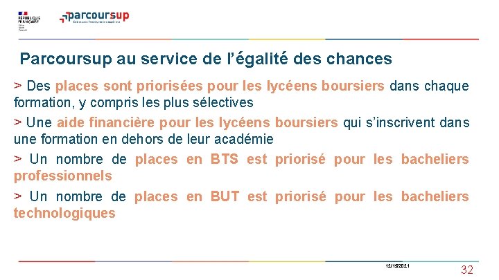 Parcoursup au service de l’égalité des chances > Des places sont priorisées pour les