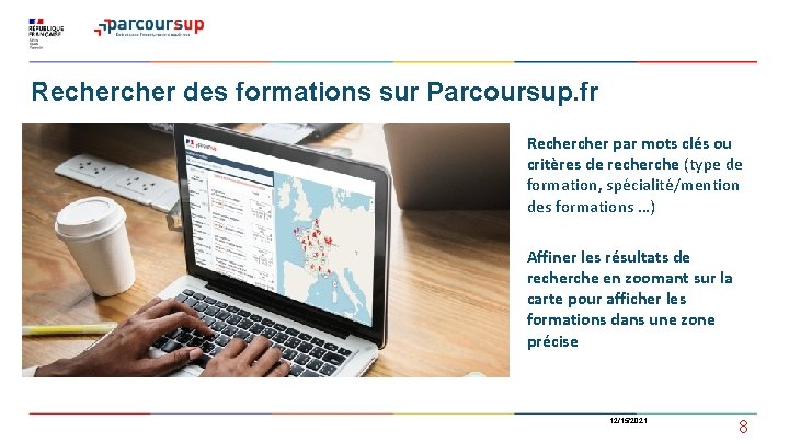 Recher des formations sur Parcoursup. fr Recher par mots clés ou critères de recherche