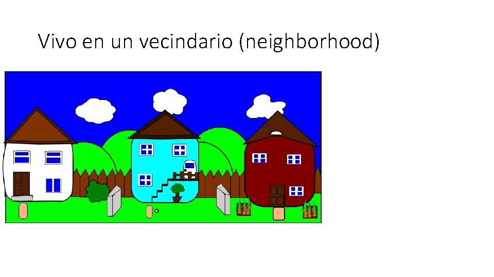 Vivo en un vecindario (neighborhood) 