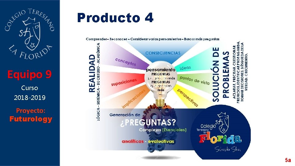 Producto 4 Equipo 9 Curso 2018 -2019 Proyecto: Futurology 5 a 