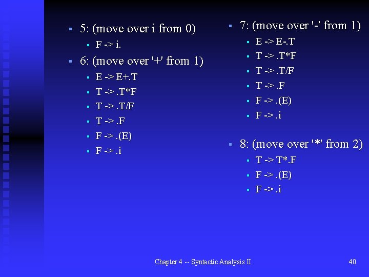 § 5: (move over i from 0) § § F -> i. § 6: