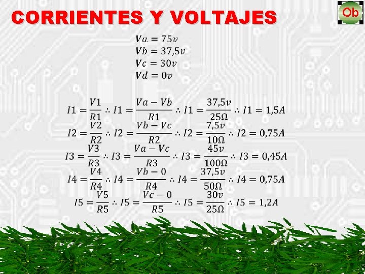 CORRIENTES Y VOLTAJES 