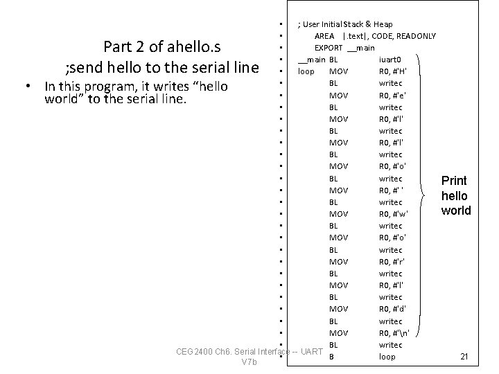  • ; User Initial Stack & Heap • AREA |. text|, CODE, READONLY