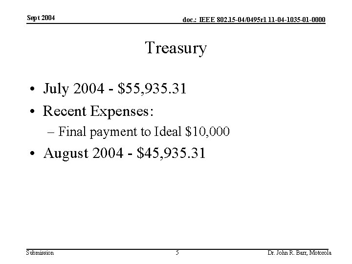 Sept 2004 doc. : IEEE 802. 15 -04/0495 r 1 11 -04 -1035 -01