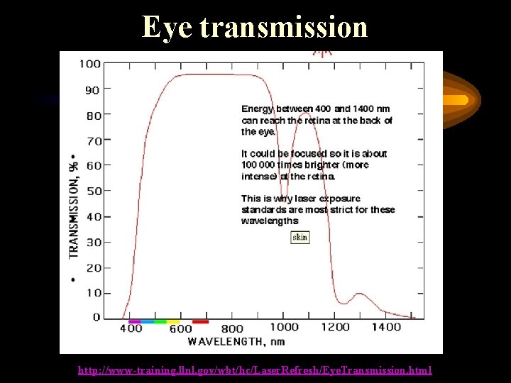 Eye transmission http: //www-training. llnl. gov/wbt/hc/Laser. Refresh/Eye. Transmission. html 