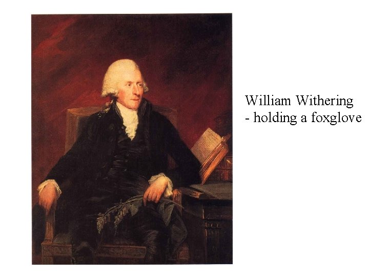 William Withering - holding a foxglove William Withering - holding a foxglove