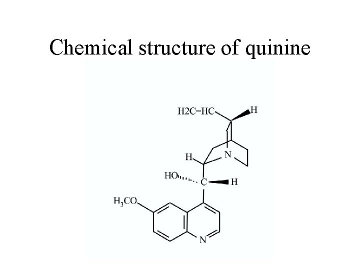 Chemical structure of quinine Chemical structure of quinine