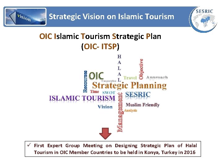 Strategic Vision on Islamic Tourism OIC Islamic Tourism Strategic Plan (OIC- ITSP) ü First