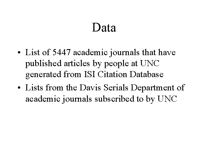 Data • List of 5447 academic journals that have published articles by people at