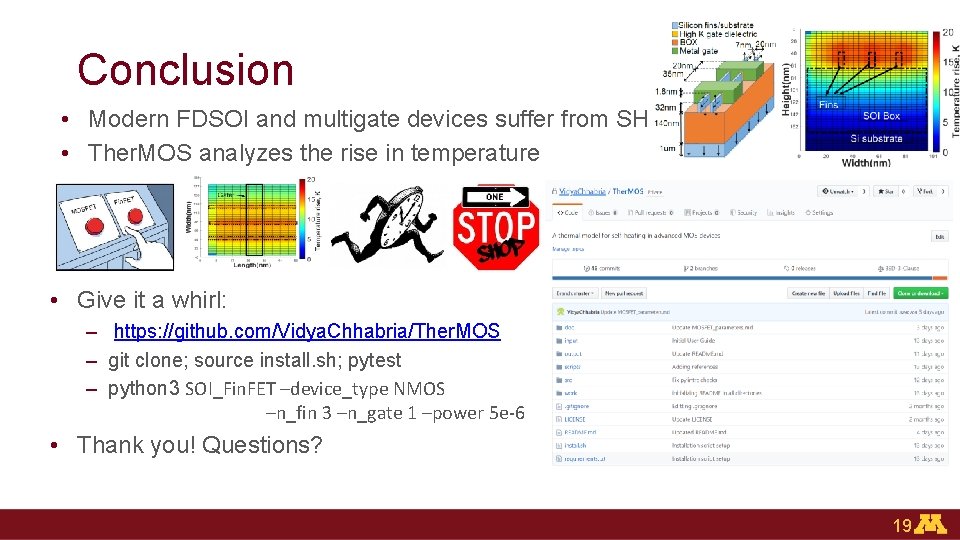 Conclusion • Modern FDSOI and multigate devices suffer from SH • Ther. MOS analyzes